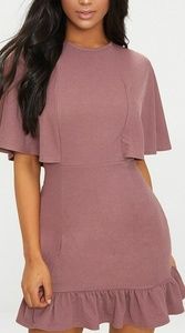 PrettyLittleThing Cape Frill Bodycon Dress